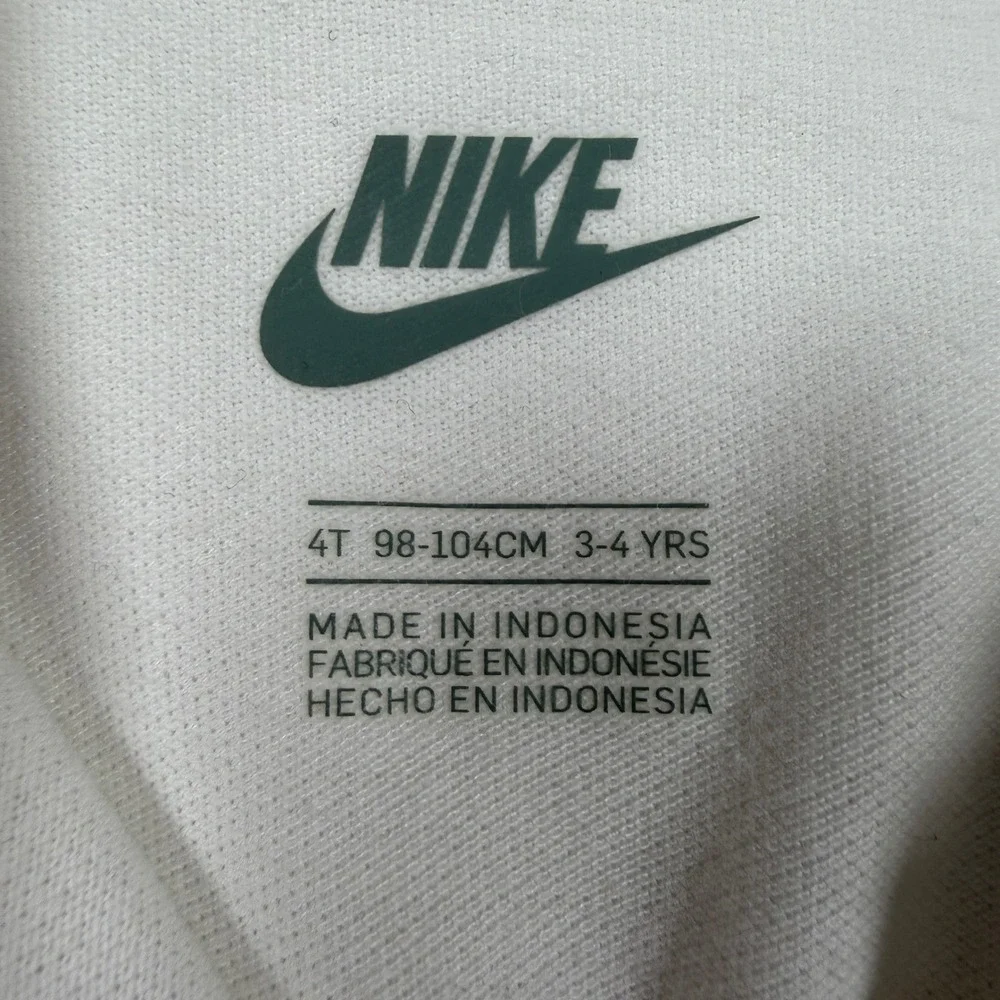 Nike Sportswear Polo Dress Girls 4T Ruffle Hem Cotton Blend Sail White Preppy